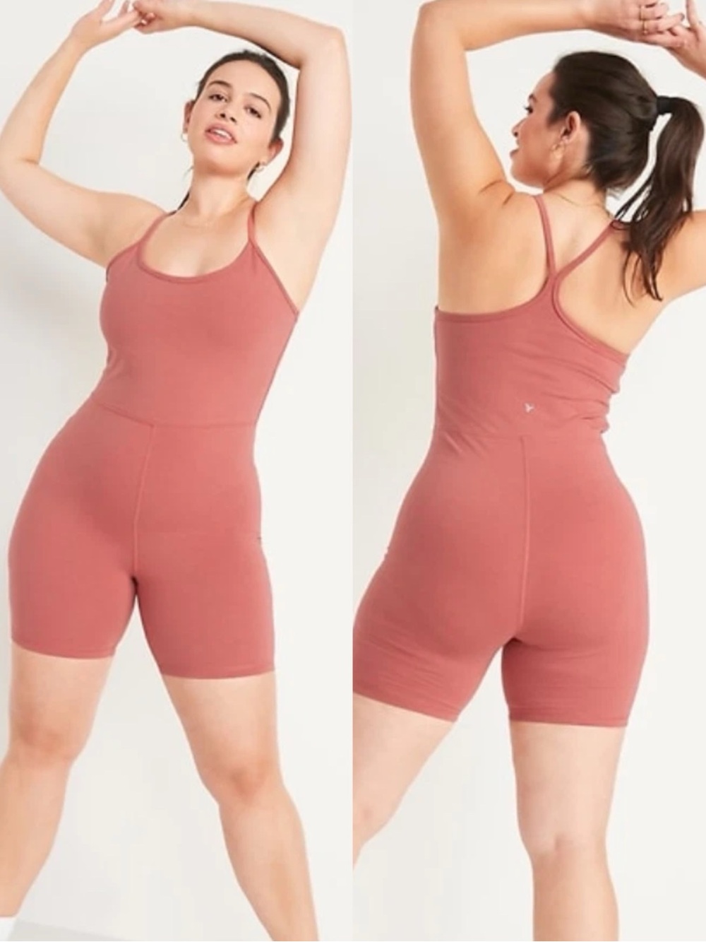Old Navy Powerchill Sienna Spice Athletic Bodysuit Romper Sz M 🍄